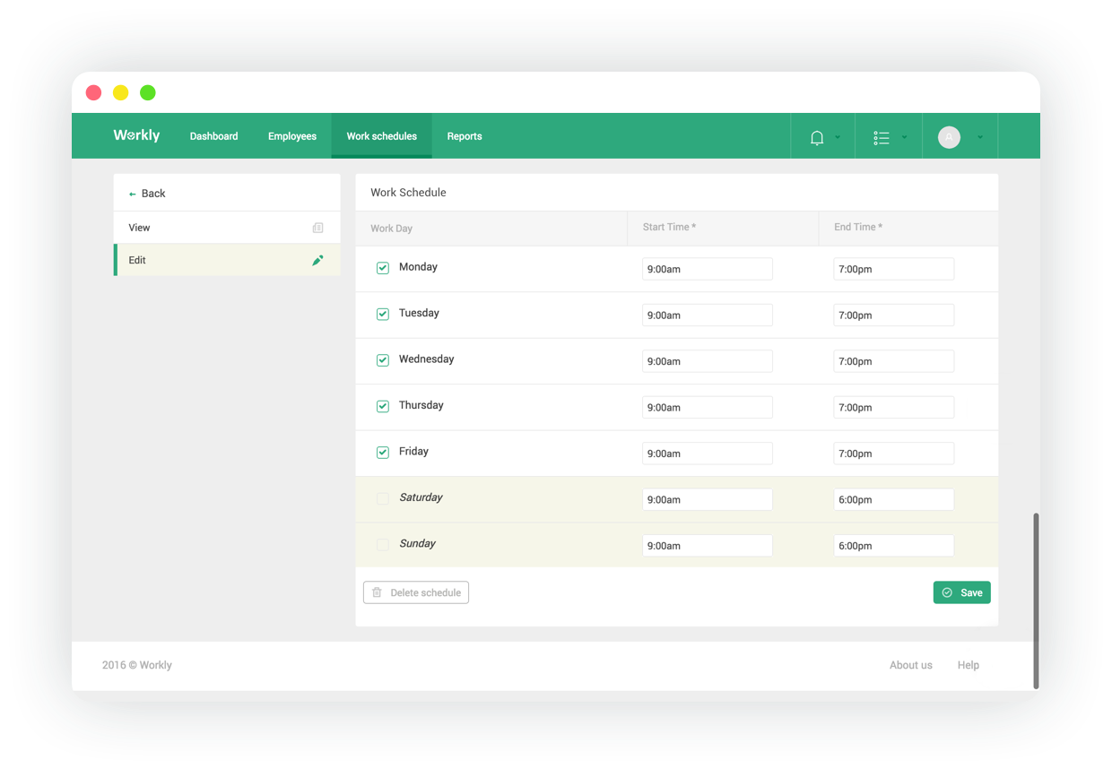 Work Schedule Planning - 2 | Workly